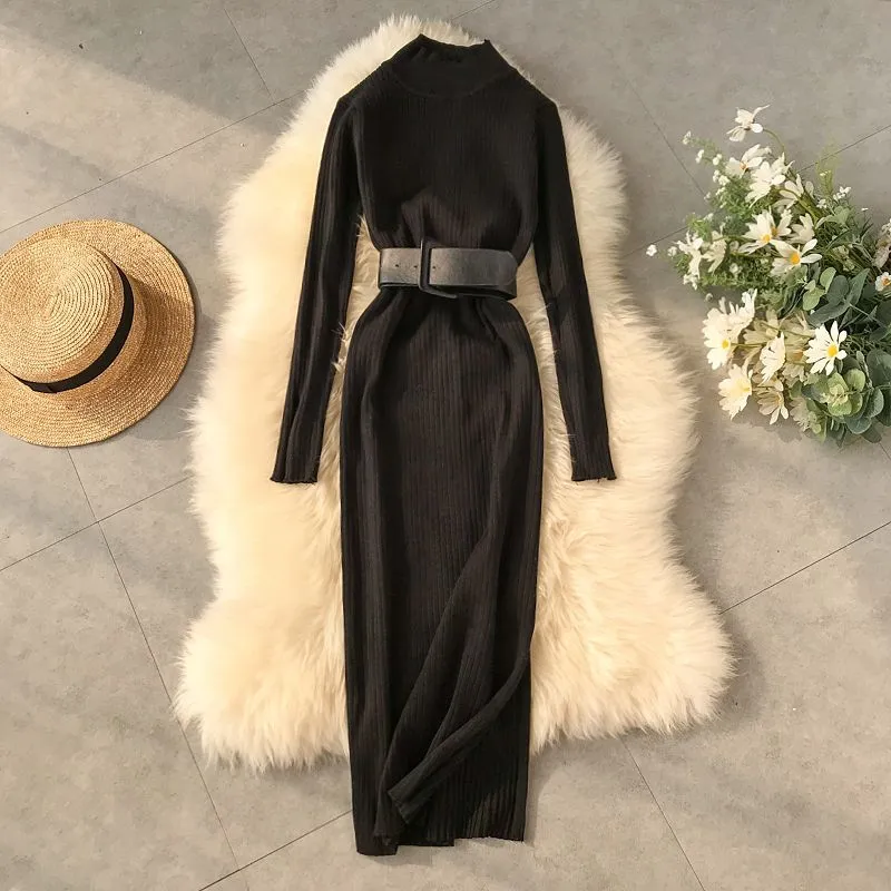 Snythia High Neck Bodycon Dress