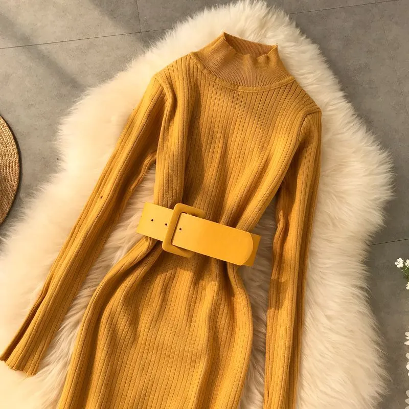 Snythia High Neck Bodycon Dress