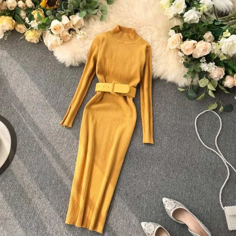 Snythia High Neck Bodycon Dress