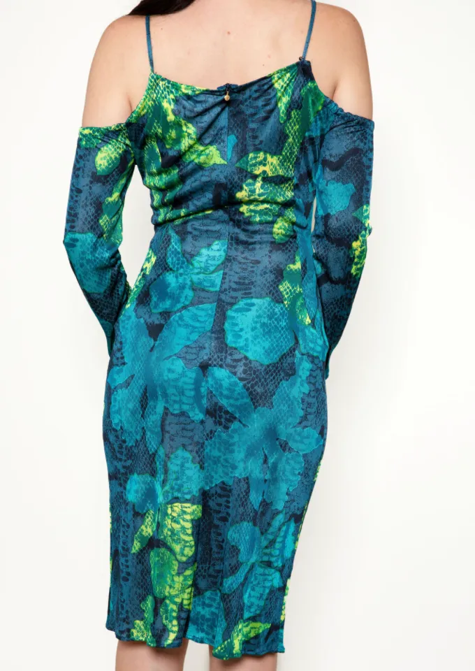 Versace Jeans Snakeskin Jersey Dress