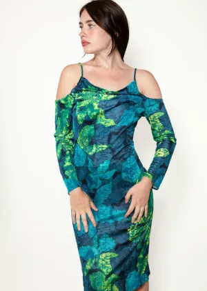 Versace Jeans Snakeskin Jersey Dress