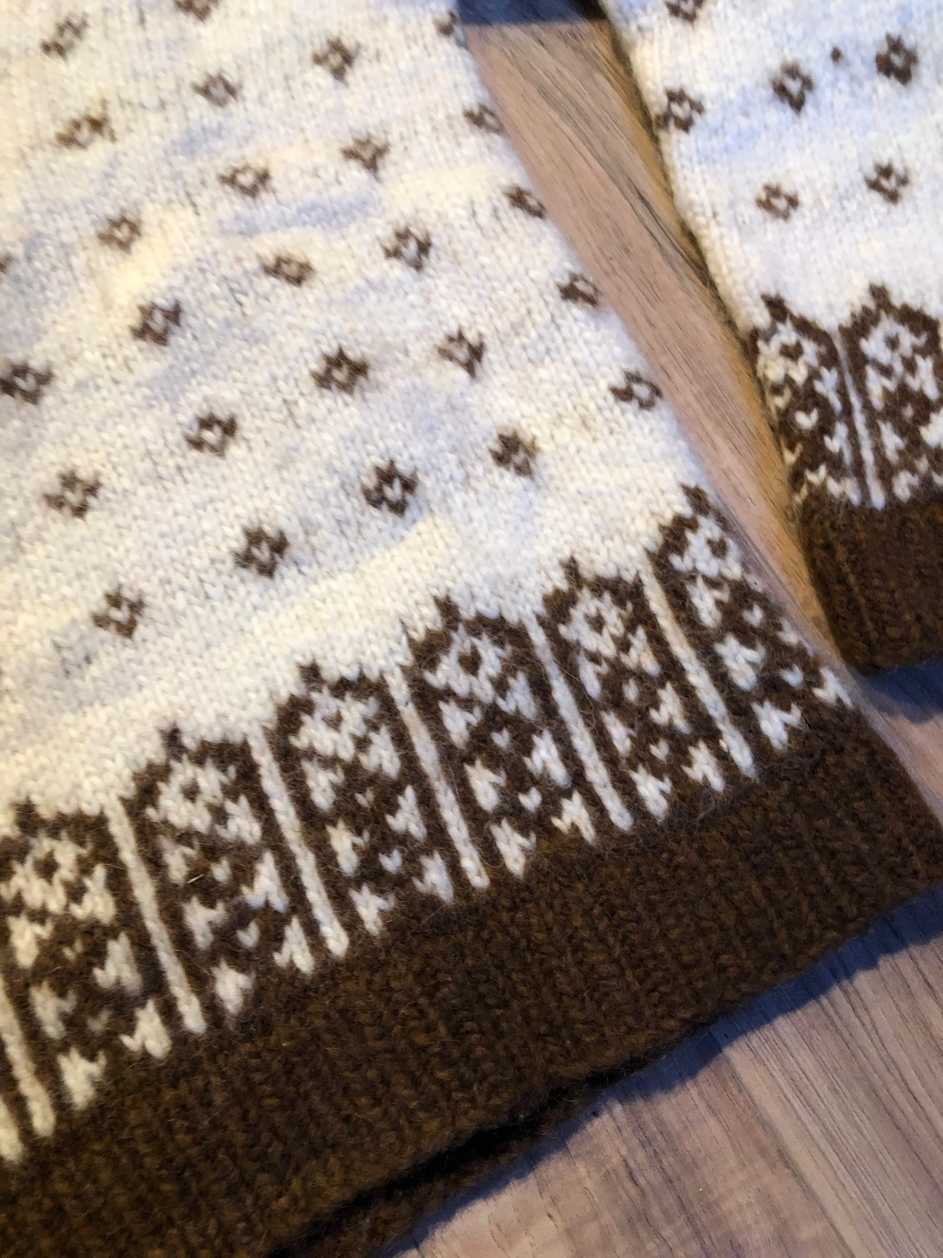 Vintage Hand-Knit Cowl Neck Pullover