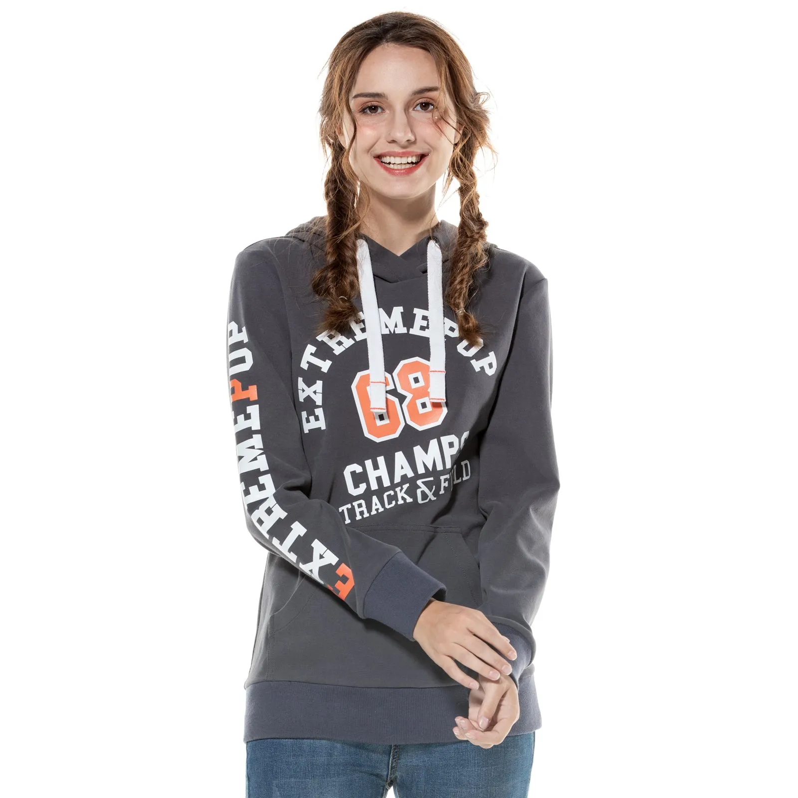 Women's Hoodie CHAMPS Sweatshirt S M L XL Navy Grey Pink