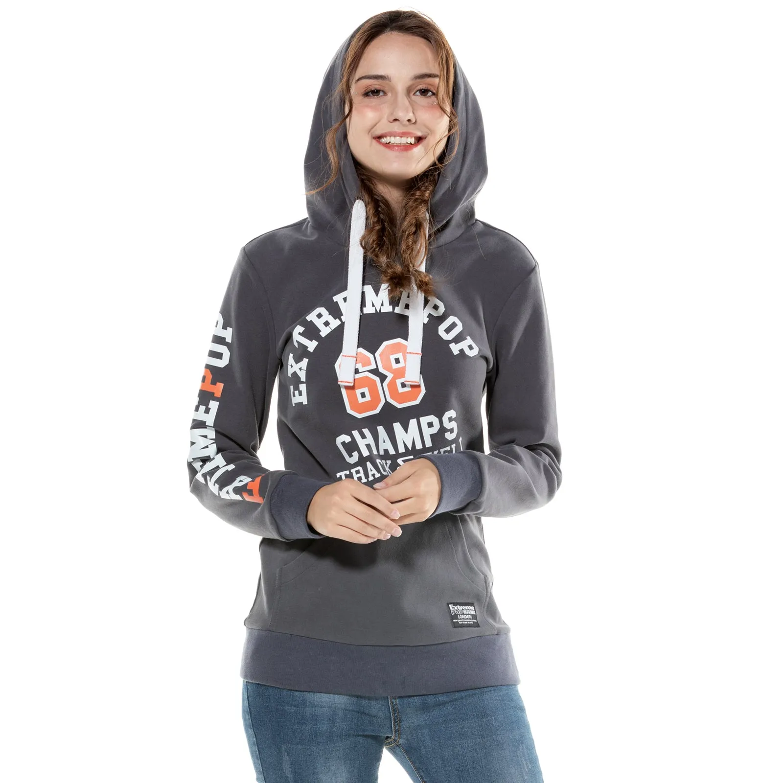 Women's Hoodie CHAMPS Sweatshirt S M L XL Navy Grey Pink