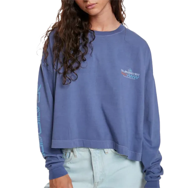 Women's Oversize Cropped Long Sleeve Tee
