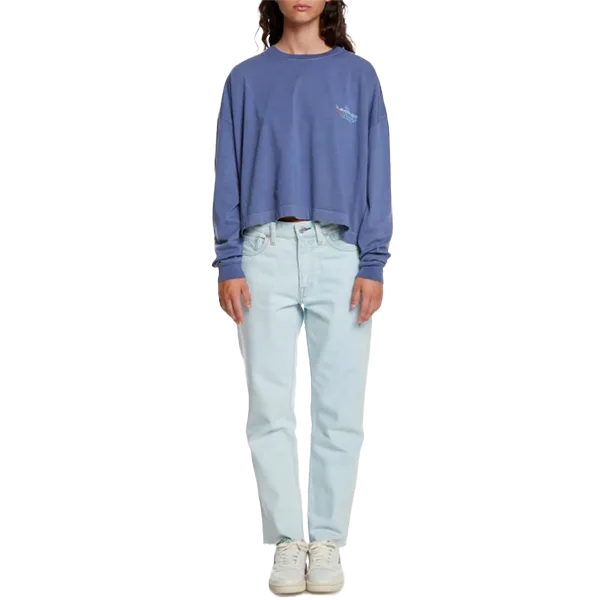Women's Oversize Cropped Long Sleeve Tee
