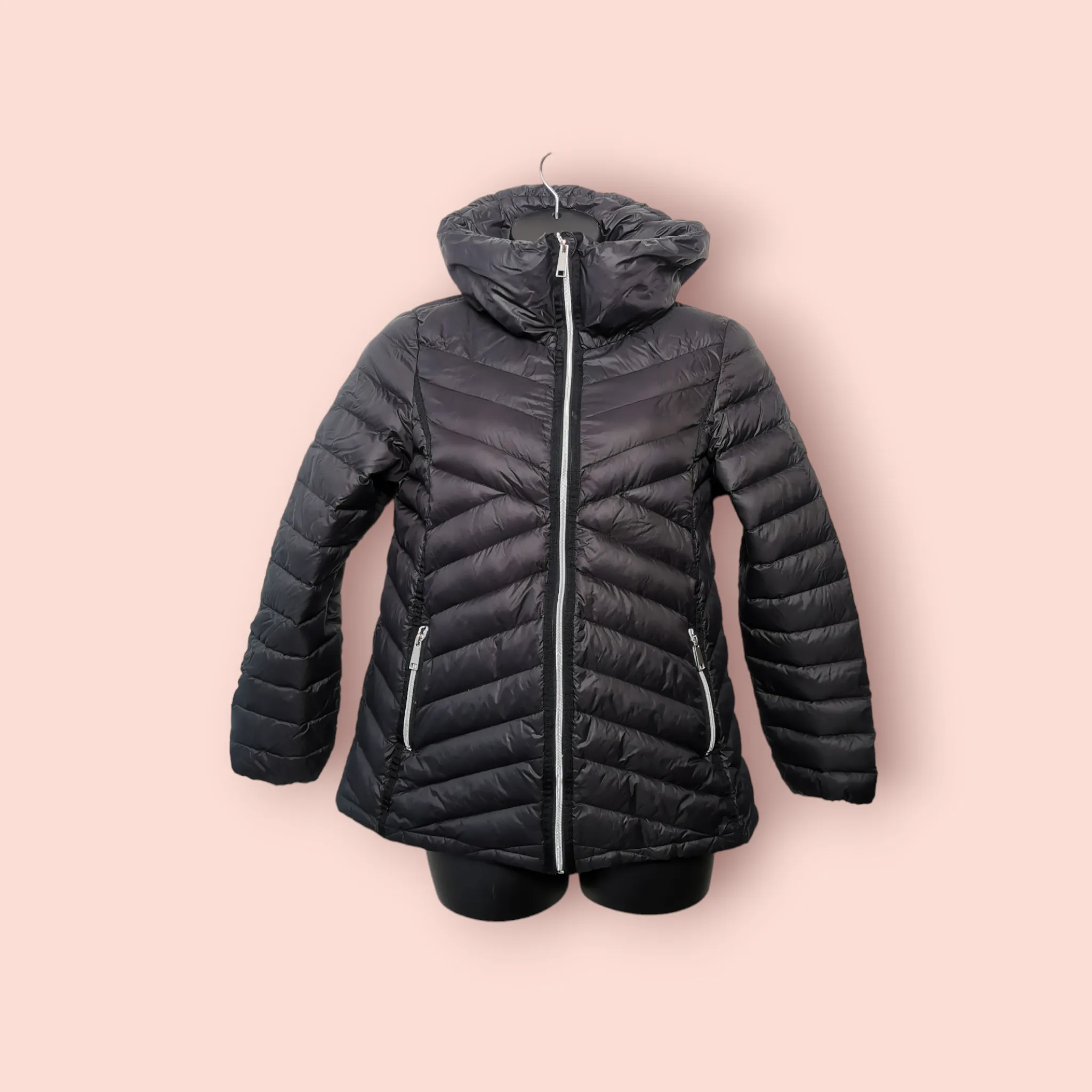 WOMENS PLUS SIZE 1X (14/16) - LIVIK, Black Lightweight Puffer Jacket VGUC B58