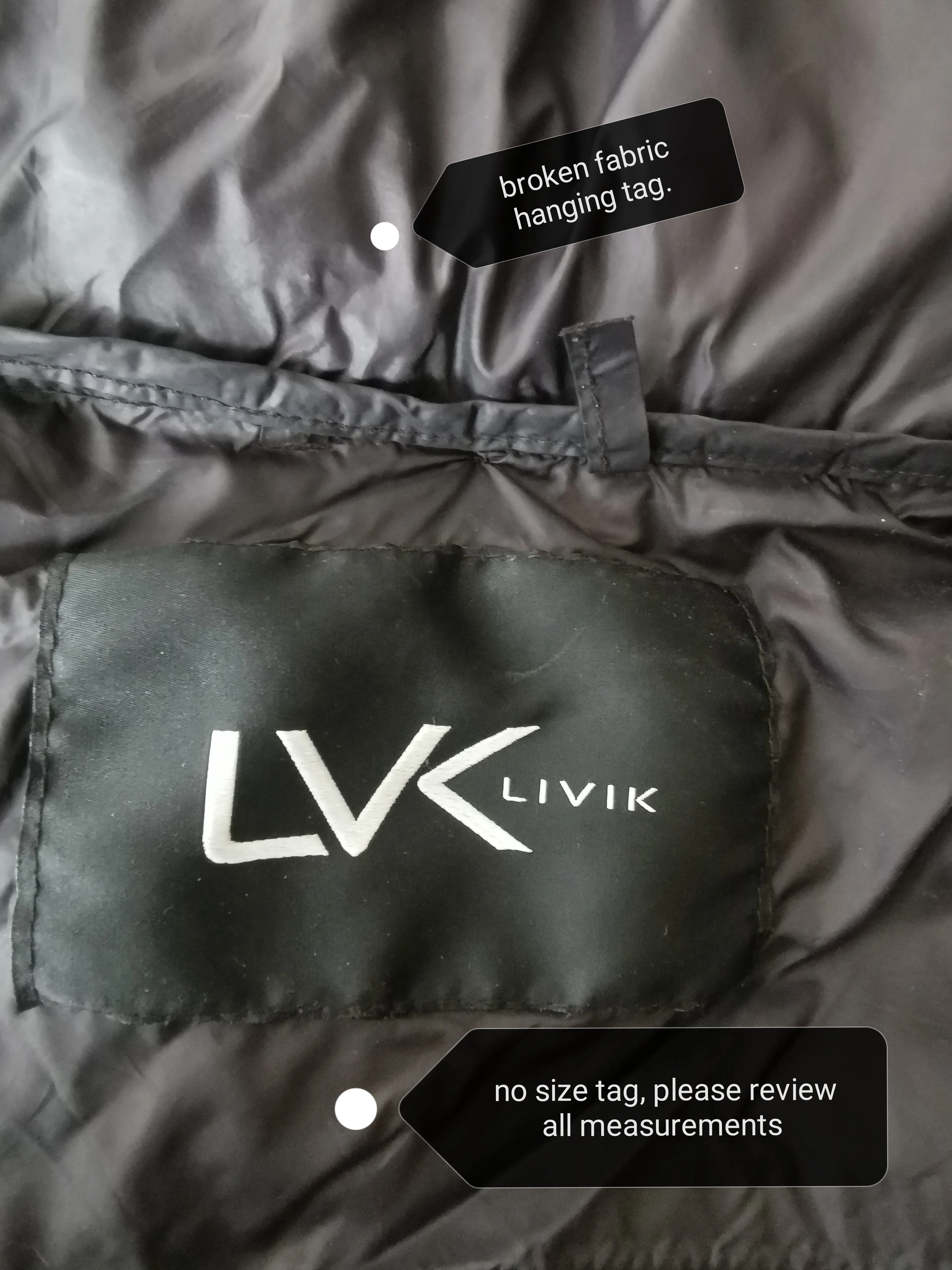 WOMENS PLUS SIZE 1X (14/16) - LIVIK, Black Lightweight Puffer Jacket VGUC B58
