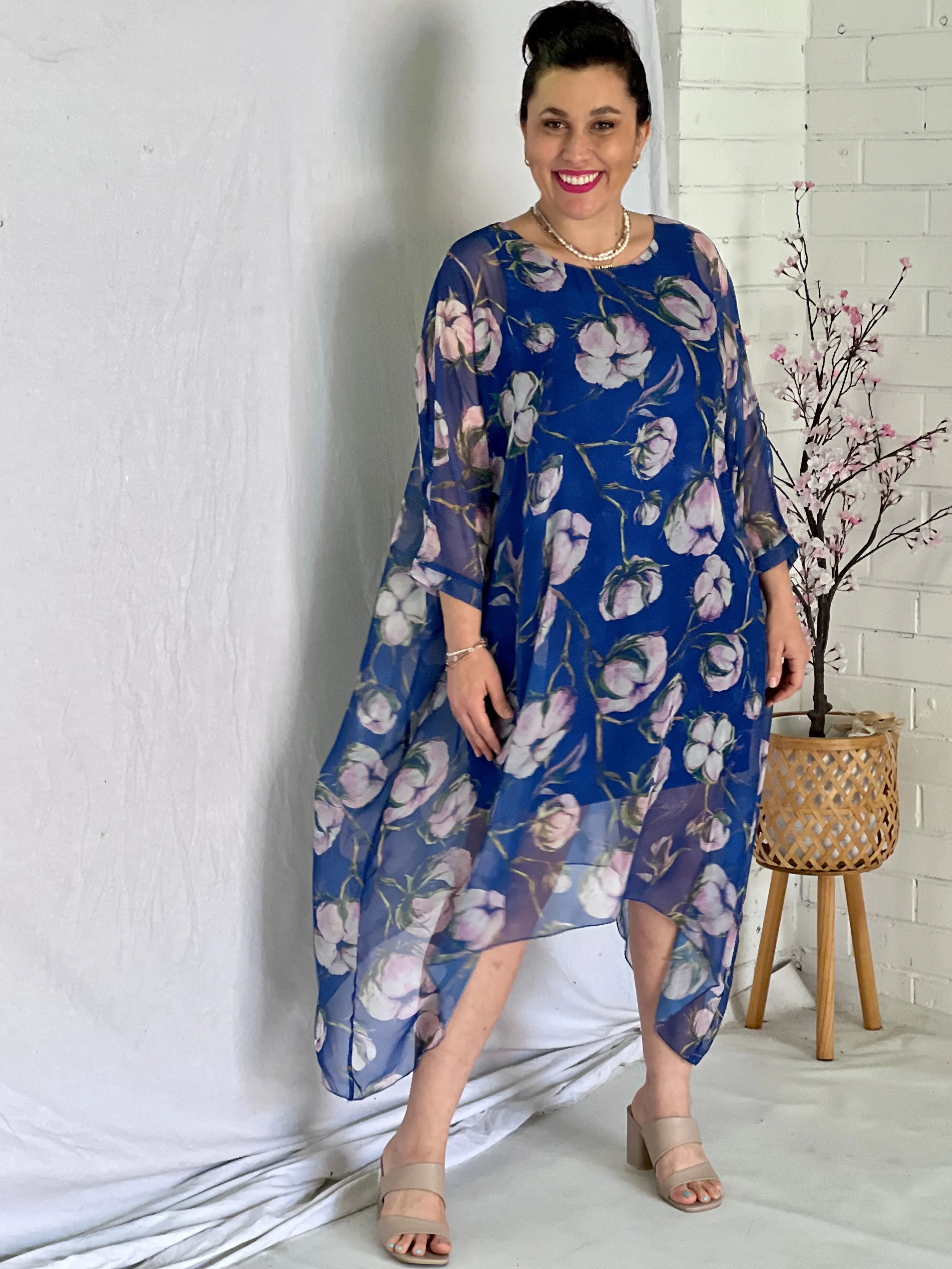 Xia Blue Floral Dress
