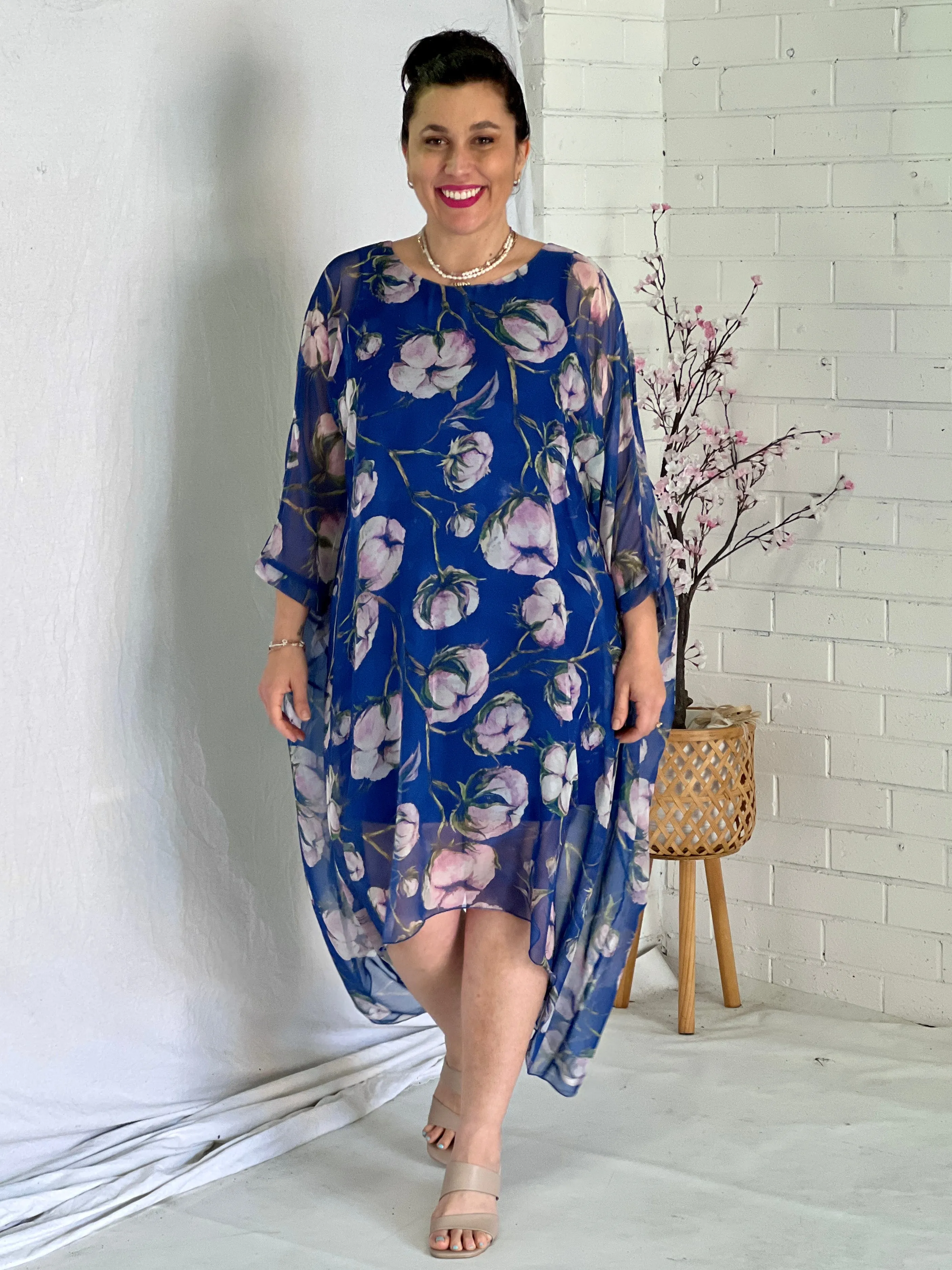 Xia Blue Floral Dress