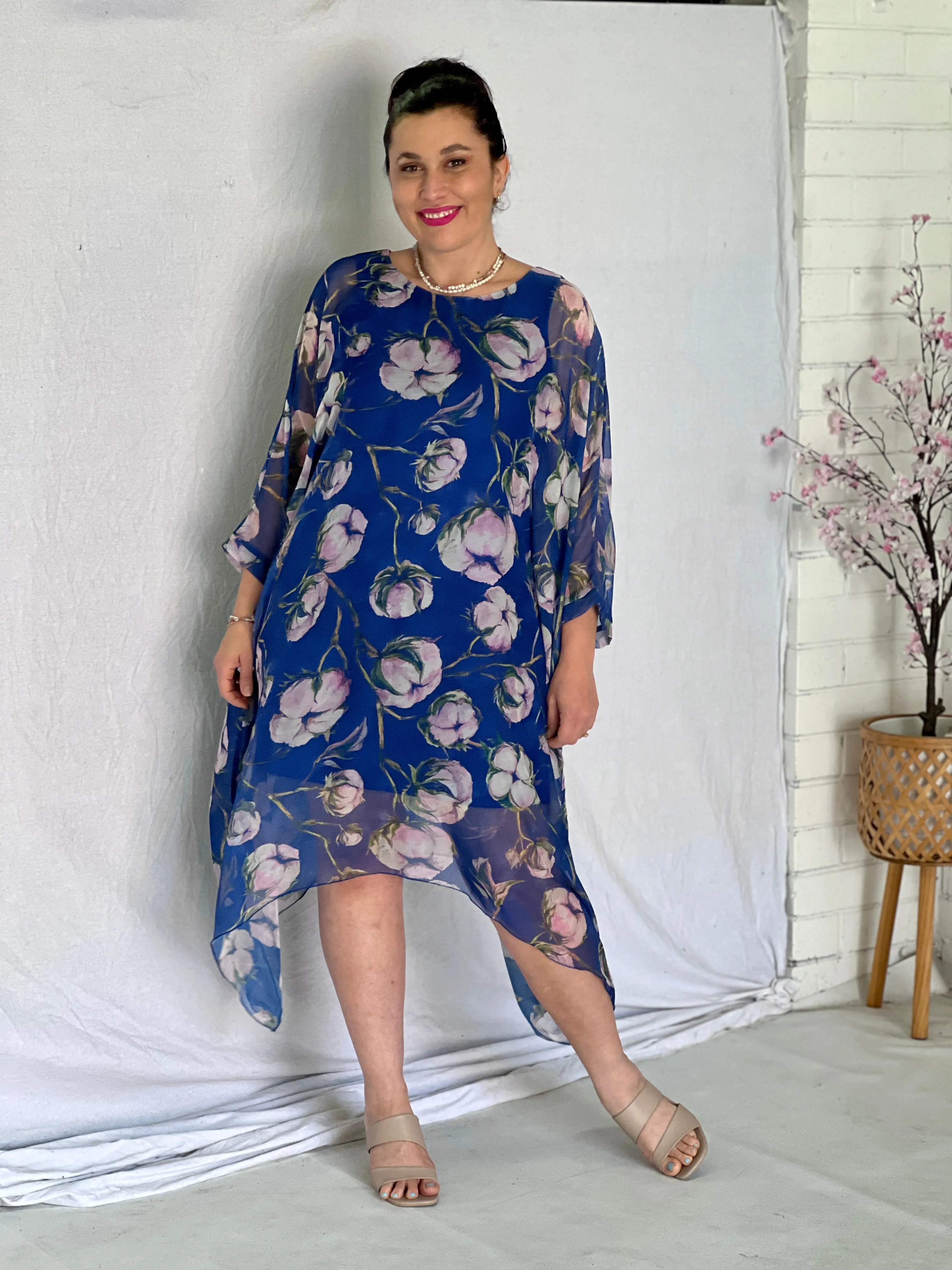 Xia Blue Floral Dress