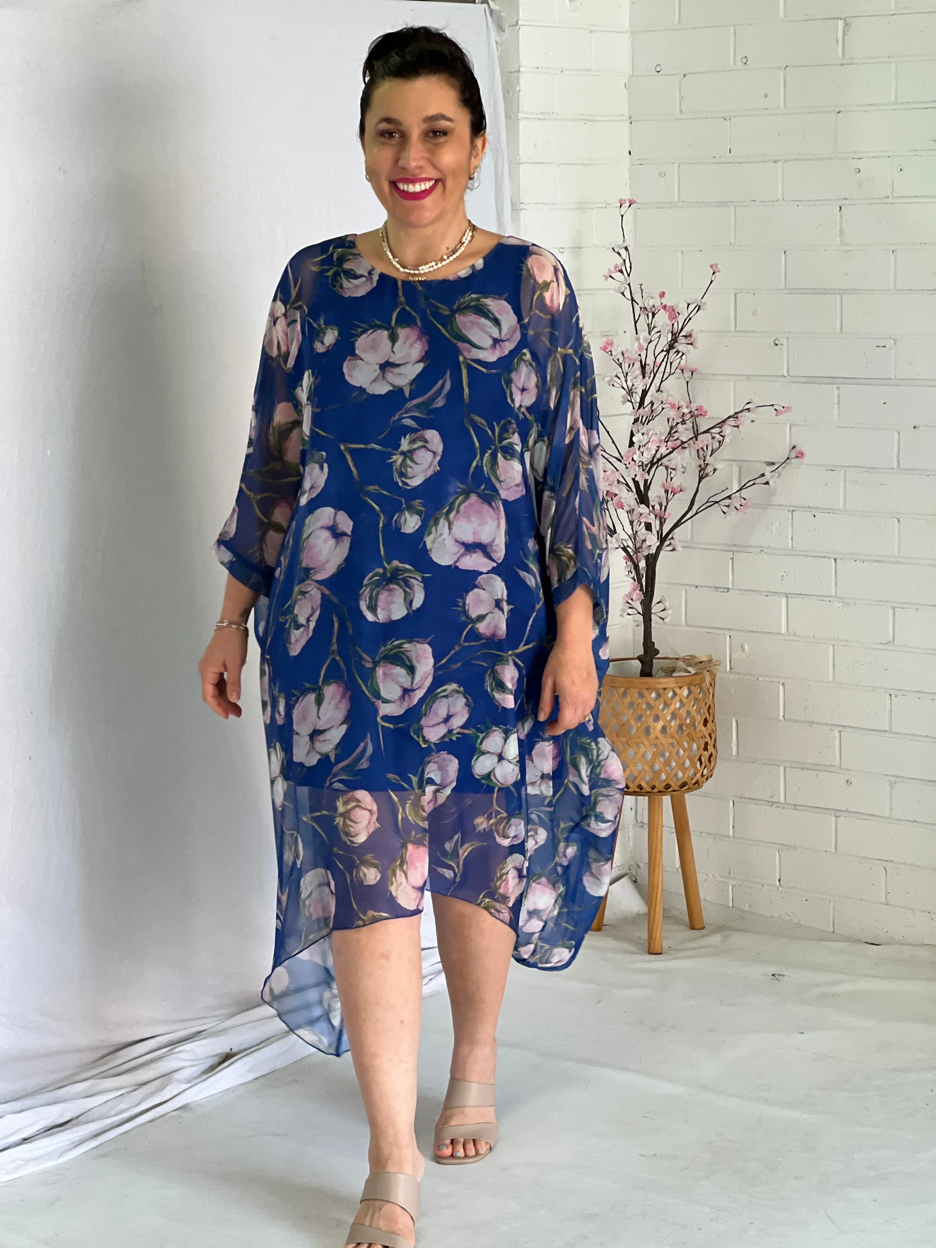 Xia Blue Floral Dress
