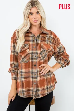 ZiA Apparel Plaid Button Down Shacket